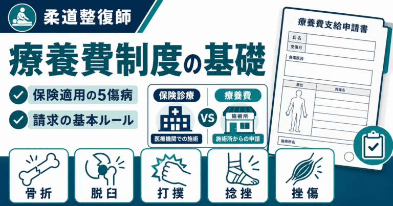 柔道整復師の療養費制度の基礎|保険適用の5傷病と請求の基本ルール